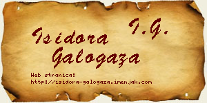 Isidora Galogaža vizit kartica